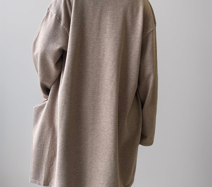 Open Front Long Sleeve Cardigan with Pockets