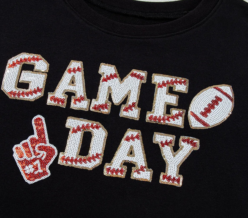 GAME DAY Fringe Long Sleeve Sweatshirt