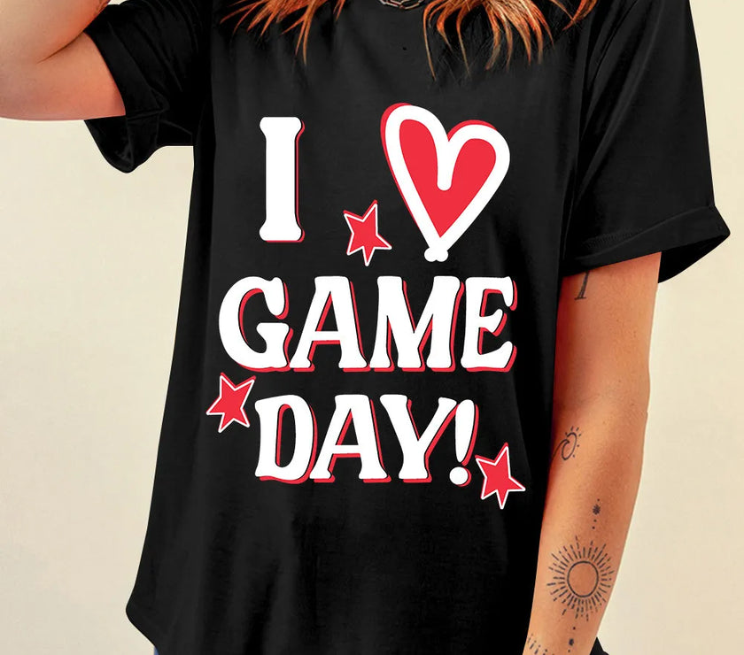 Letter Graphic Round Neck Short Sleeve T-Shirt