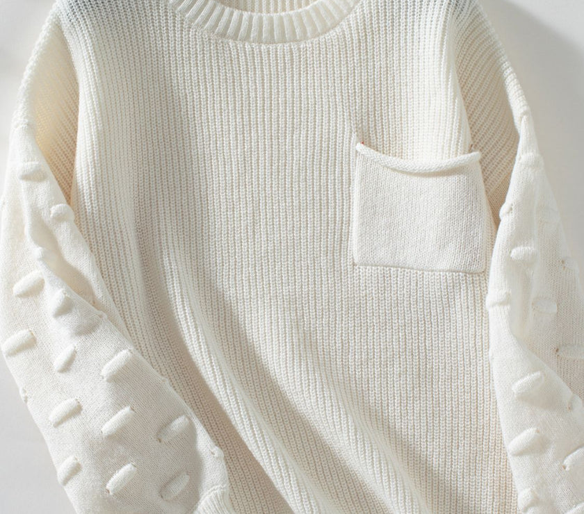 Round Neck Drop Shoulder Sweater