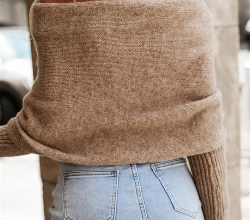 Long Sleeve Cropped Knit Top