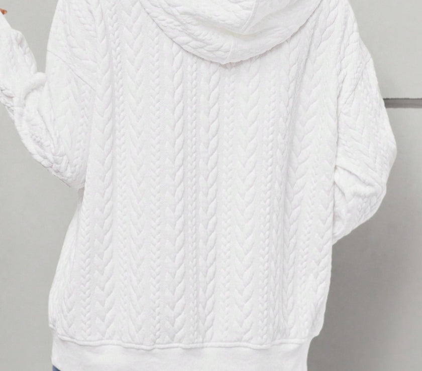 Drawstring Long Sleeve Hoodie with Pockets