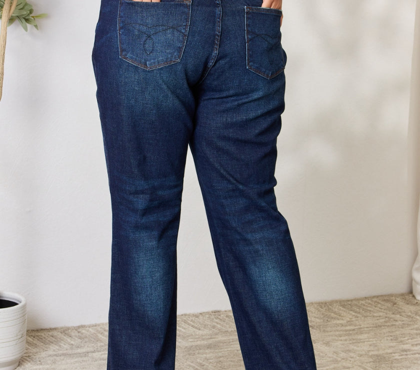 Judy Blue Full Size Button-Fly Straight Jeans