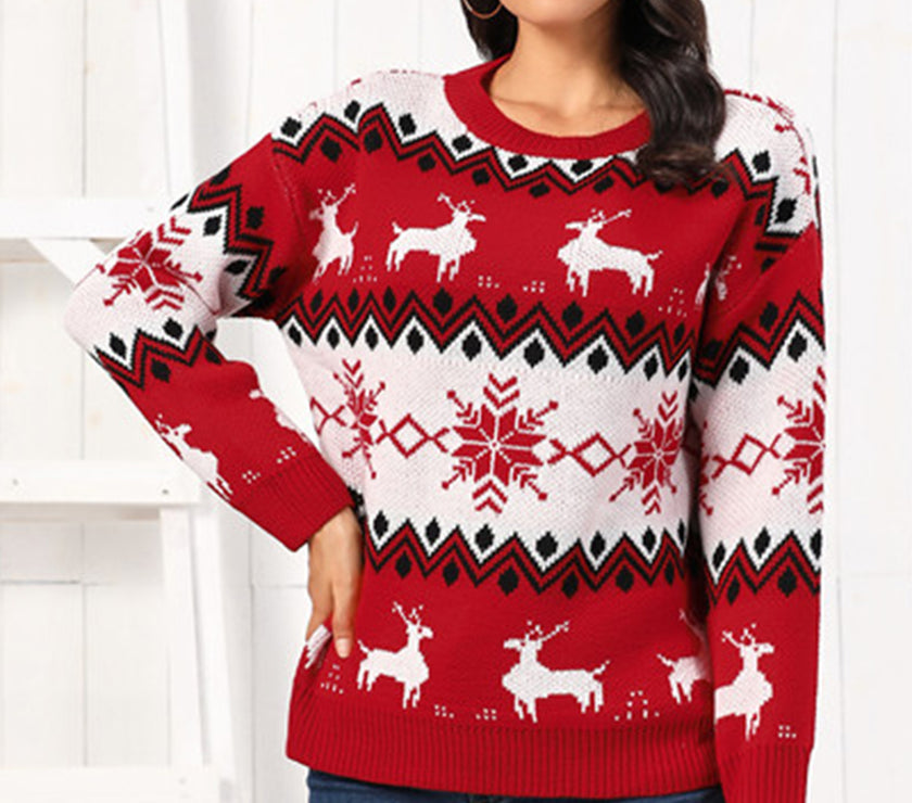 Reindeer Round Neck Sweater