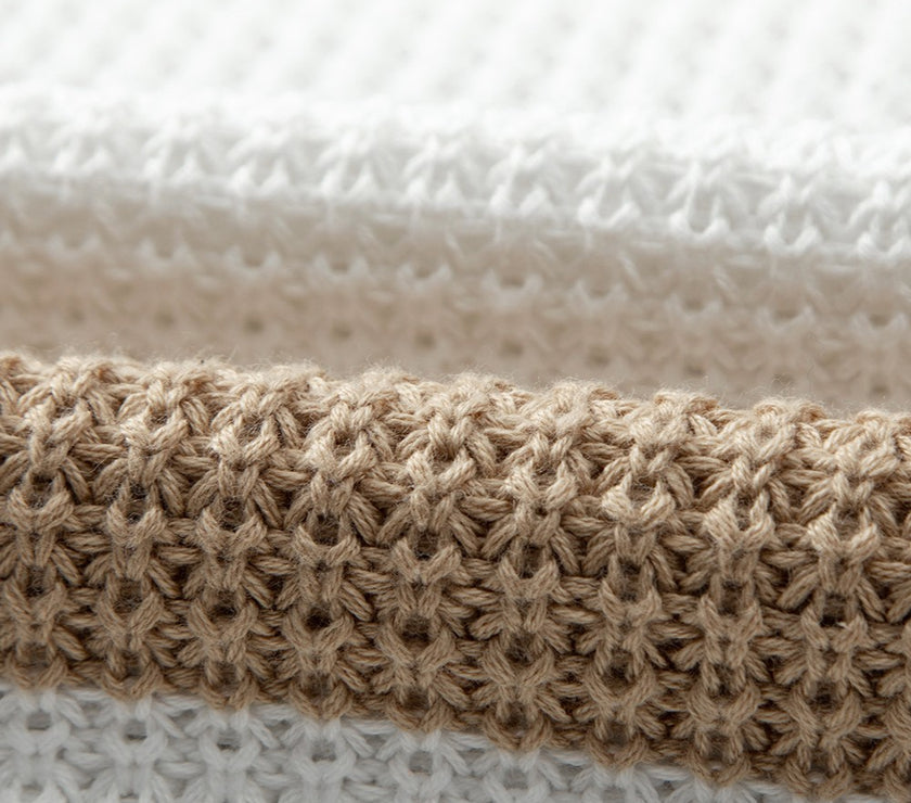 Color Block Round Neck Sweater