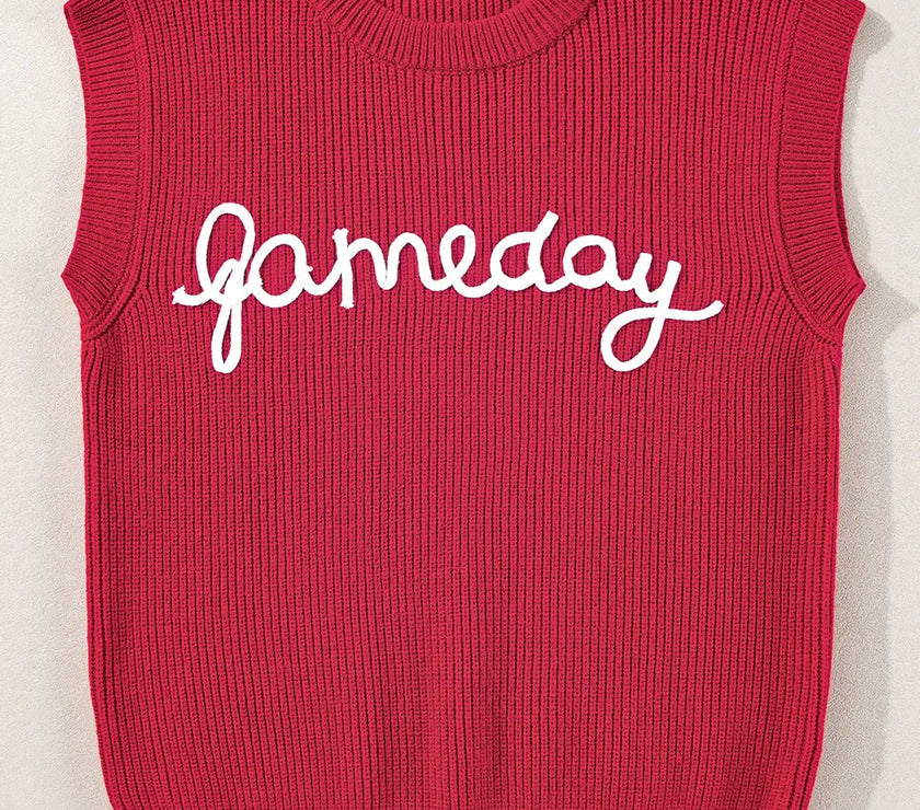 GAME DAY Round Neck Sweater Vest