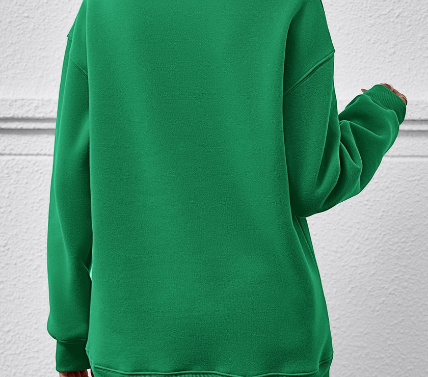 Christmas Tree Graphic Round Neck Sweatshirt