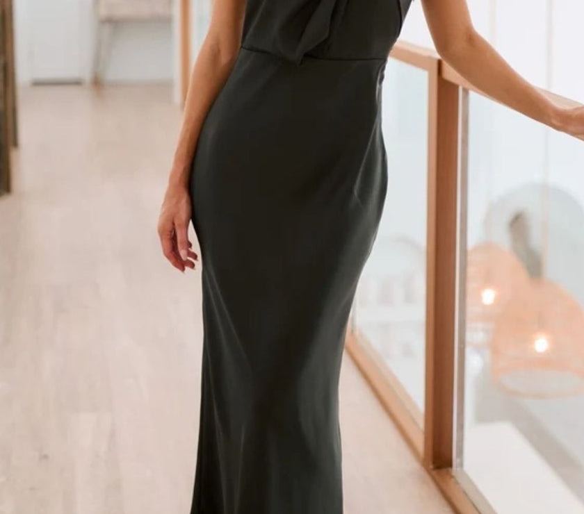 Single Shoulder Sleeveless Maxi Dress