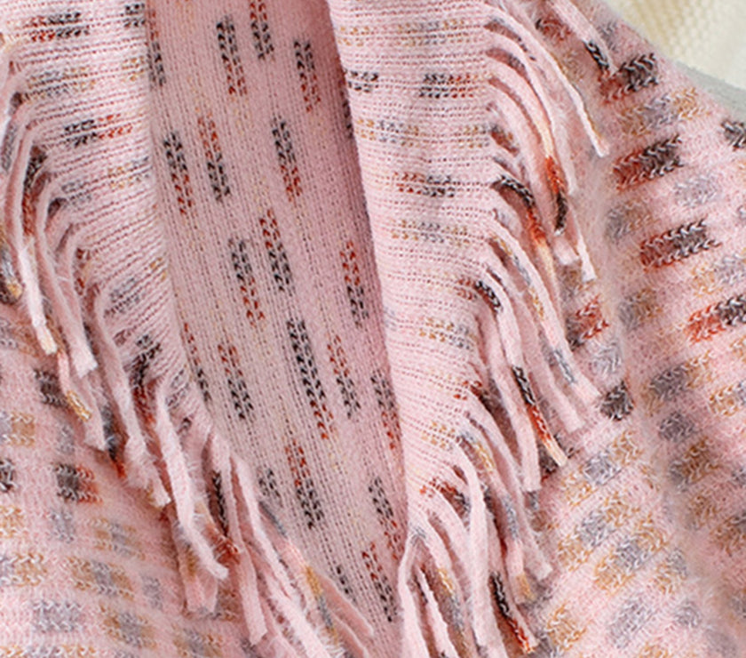 Fringe Open Front Half Sleeve Poncho