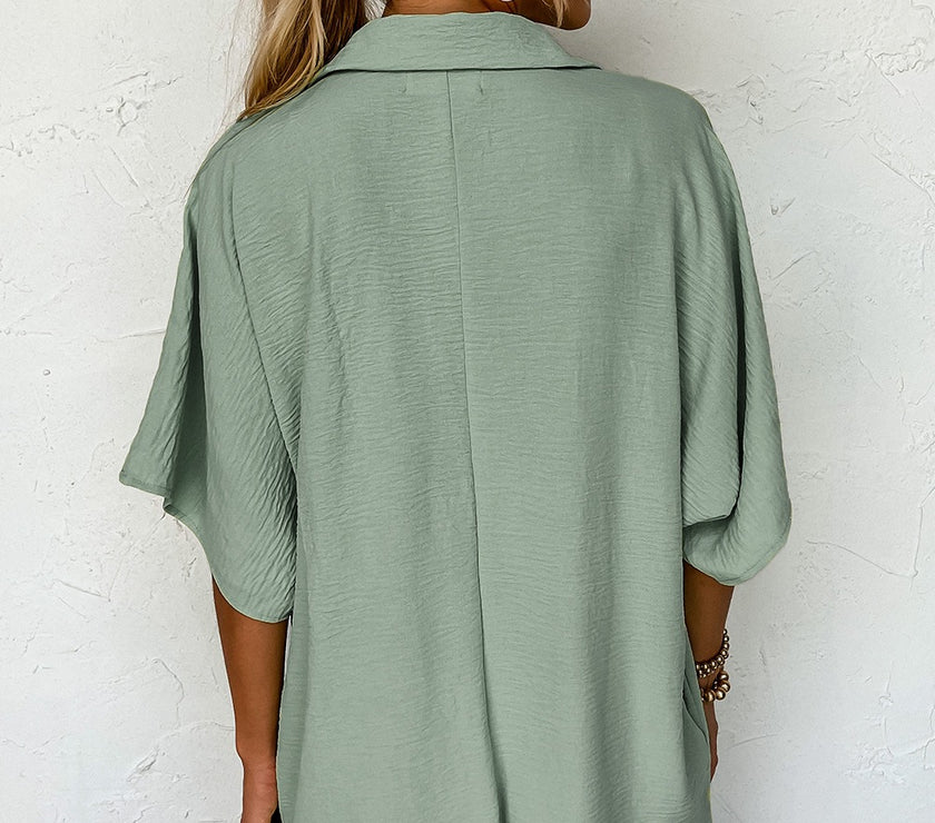 Half Button Collared Neck Romper