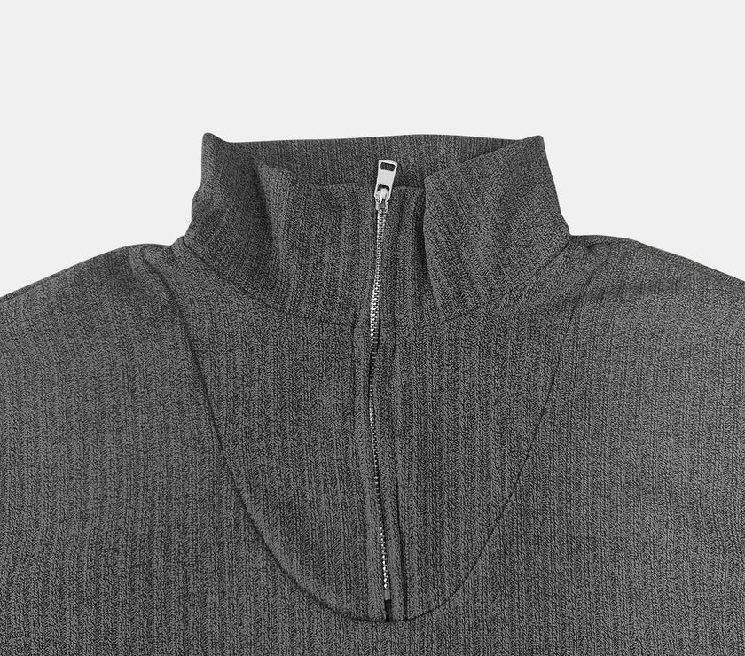 Full Size Quarter Zip Long Sleeve Top