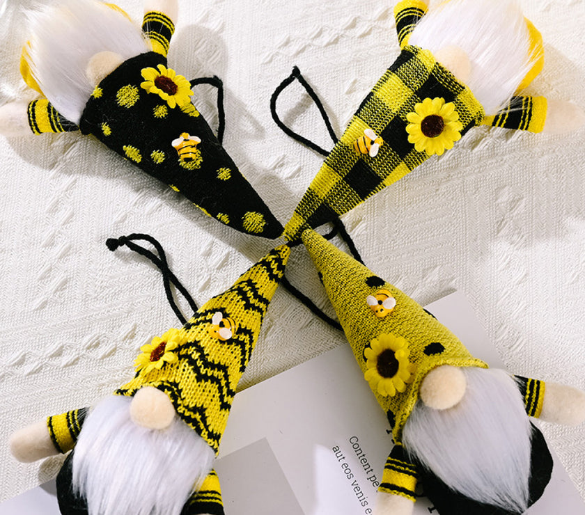 Random 4-Pack Sunflower Faceless Gnome Ornaments