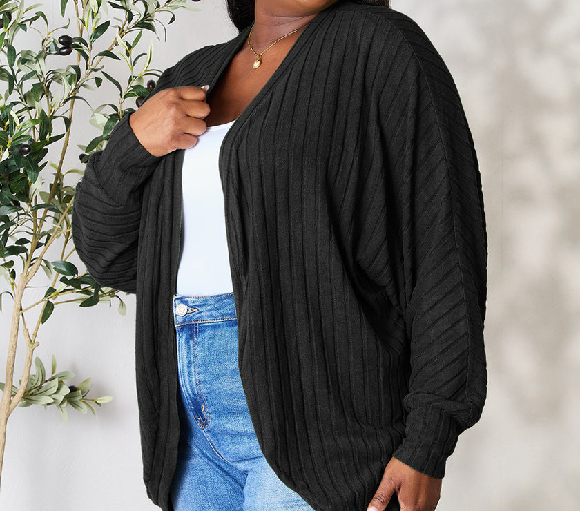 Basic Bae Full Size Ribbed Cocoon Cardigan