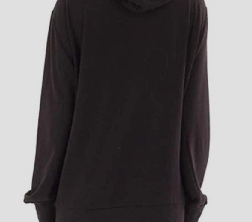 Drawstring Letter Graphic Long Sleeve Hoodie