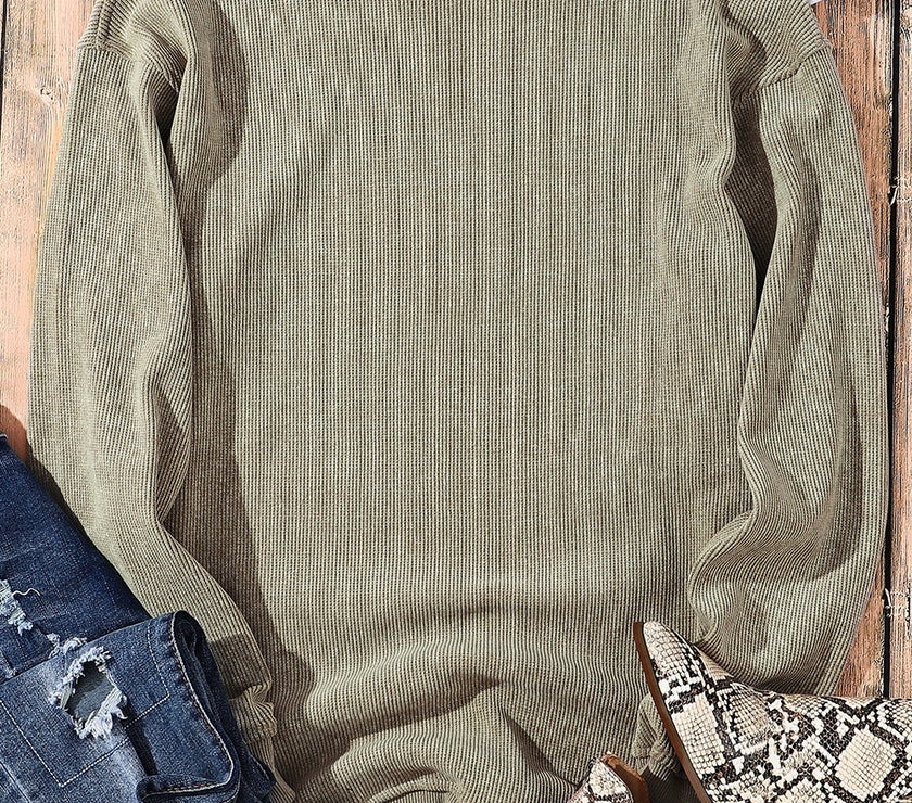 Sequin Round Neck Dropped Shoulder Sweatshirt