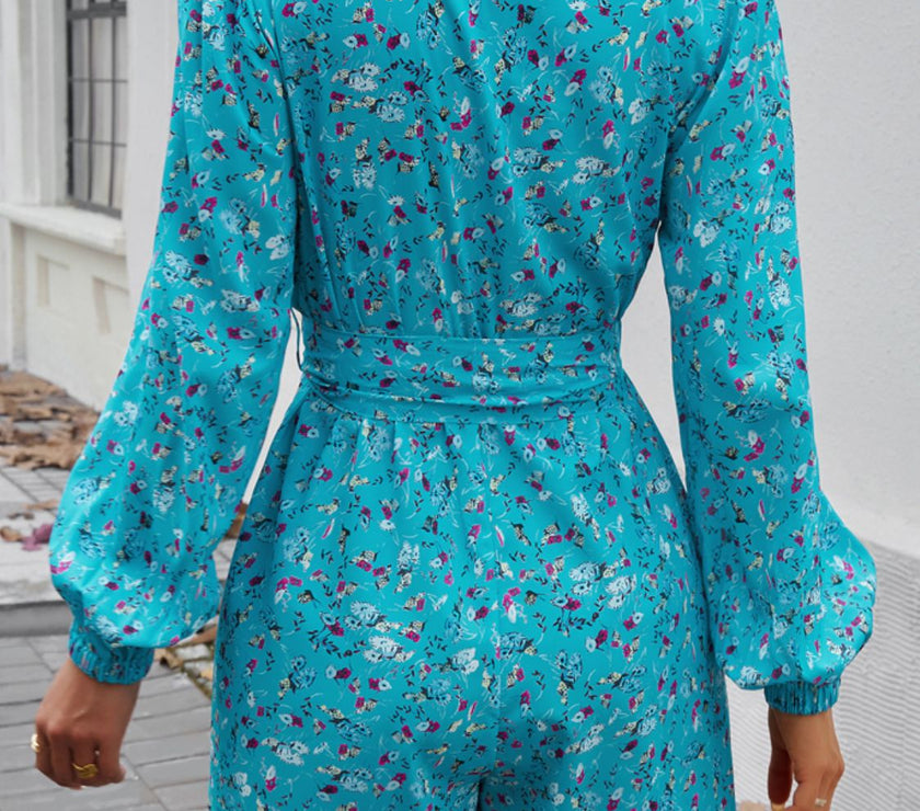 Devine Tied Surplice Long Sleeve Romper