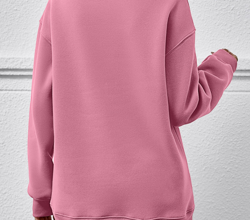 Christmas Tree Graphic Round Neck Sweatshirt