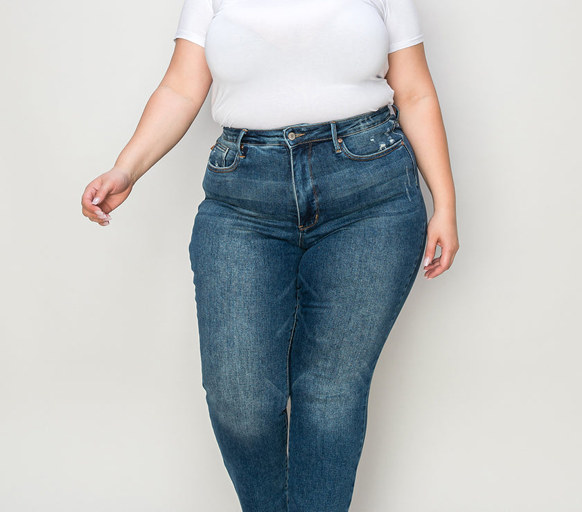 Judy Blue Full Size Tummy Control High Waist Slim Jeans