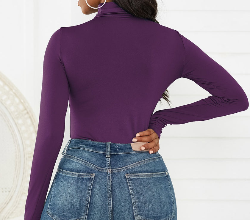 Turtleneck Long Sleeve Bodysuit