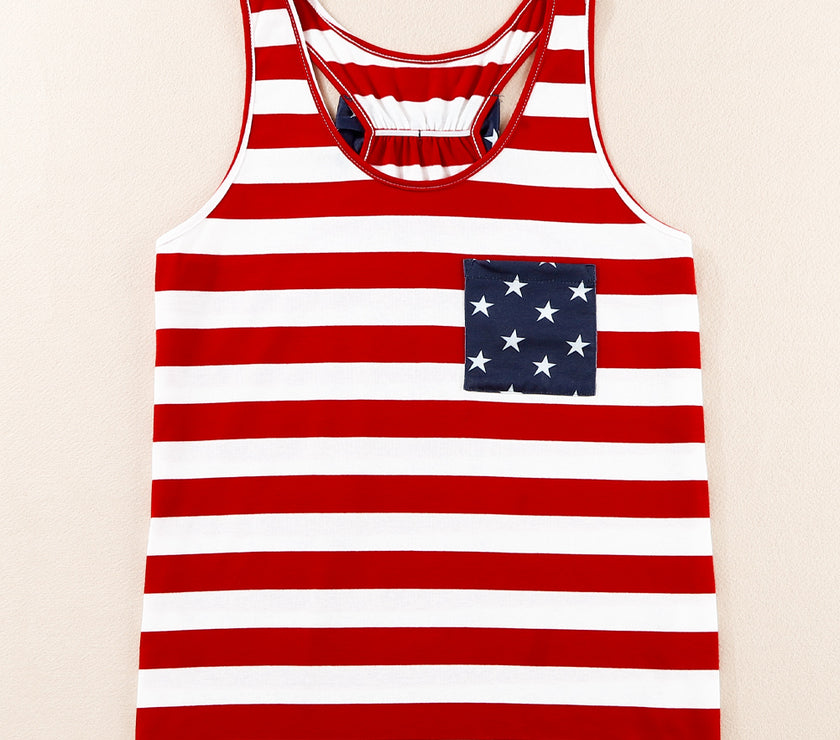 Star and Stripe Scoop Neck Tank
