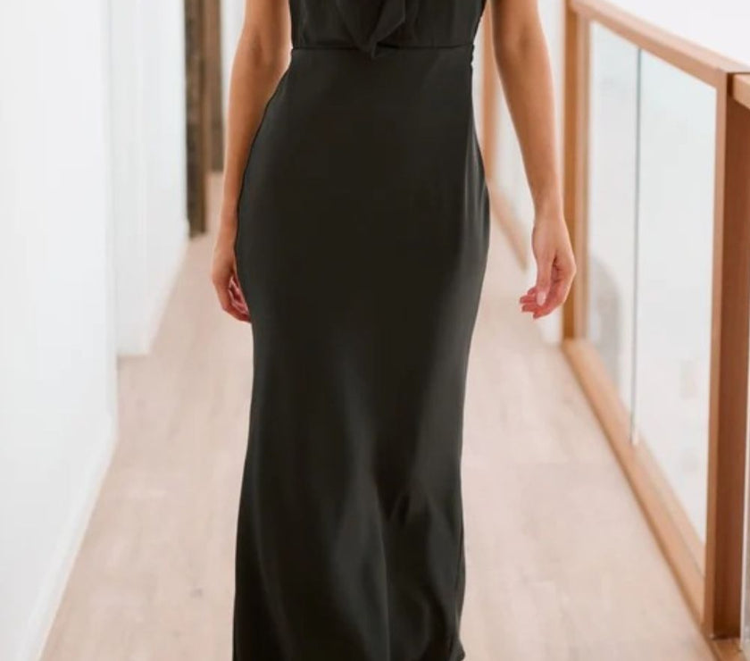 Single Shoulder Sleeveless Maxi Dress