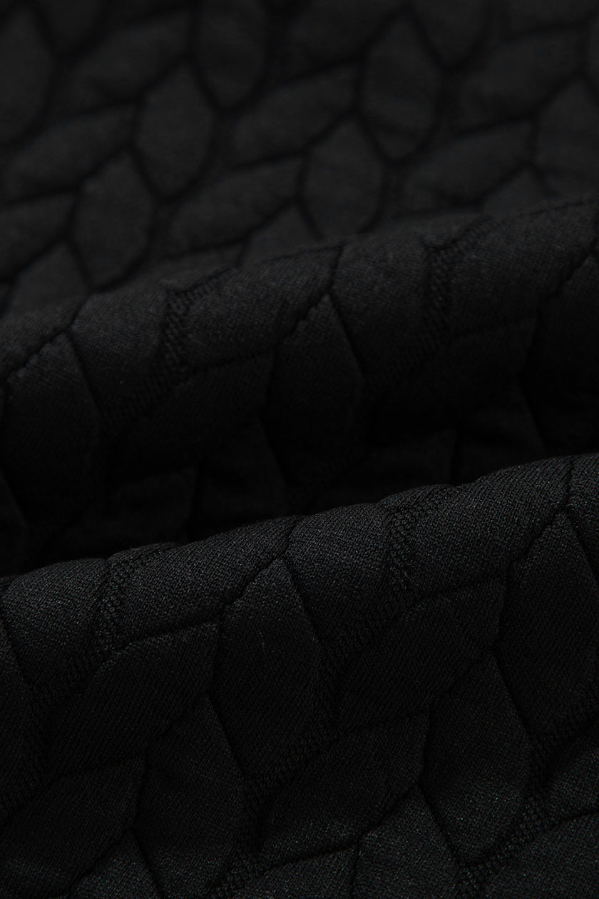 Texture Round Neck Long Sleeve Sweatshirt