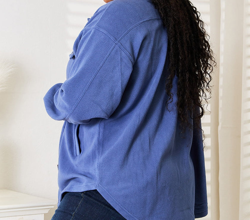 Heimish Cozy Girl Full Size Button Down Shacket