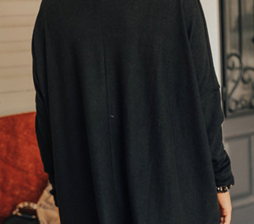 Valentine’s Day Heart Patched Turtleneck Long Sleeve Top