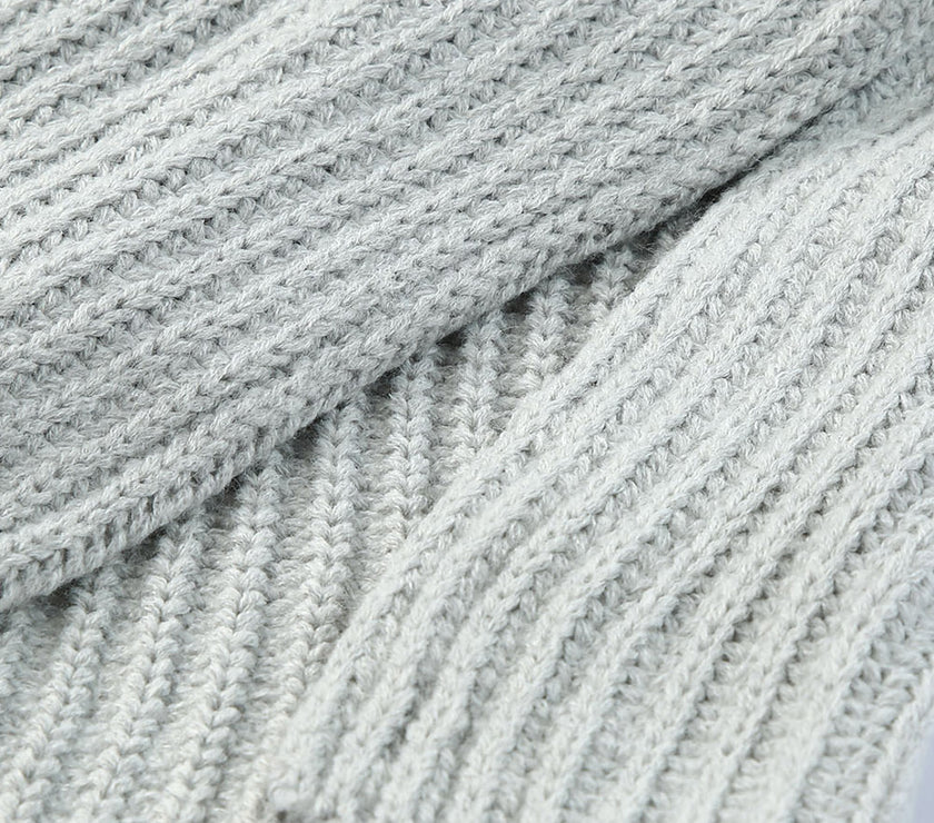 Side Slit Boat Neck Long Sleeve Sweater