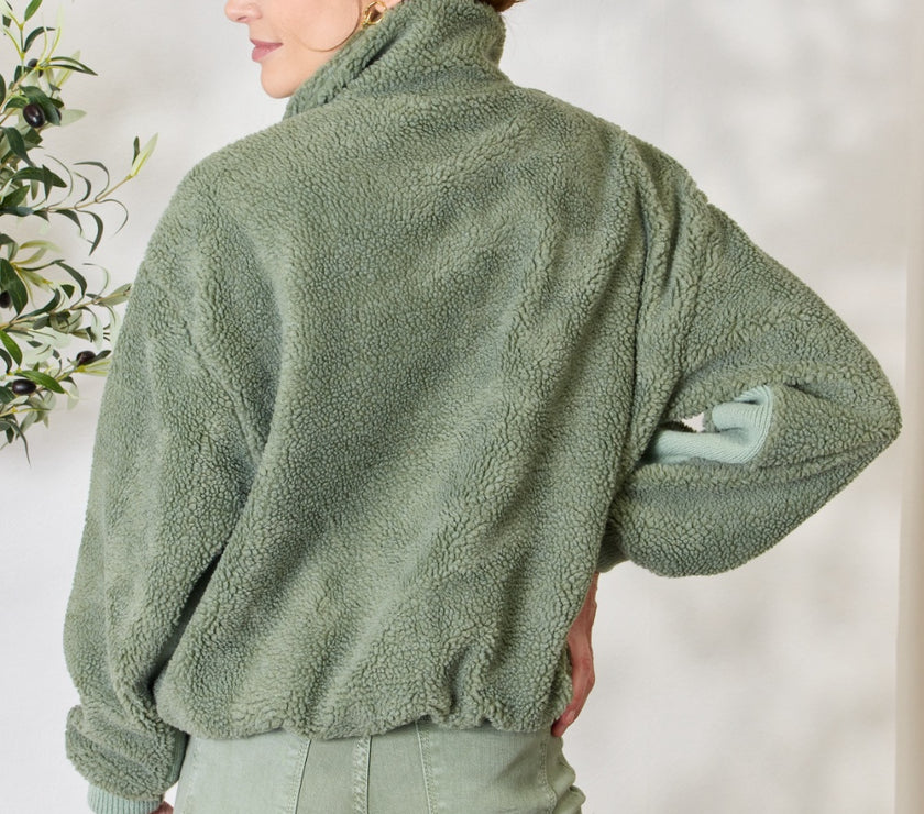 Heimish Full Size Zip Up Collared Neck Jacket