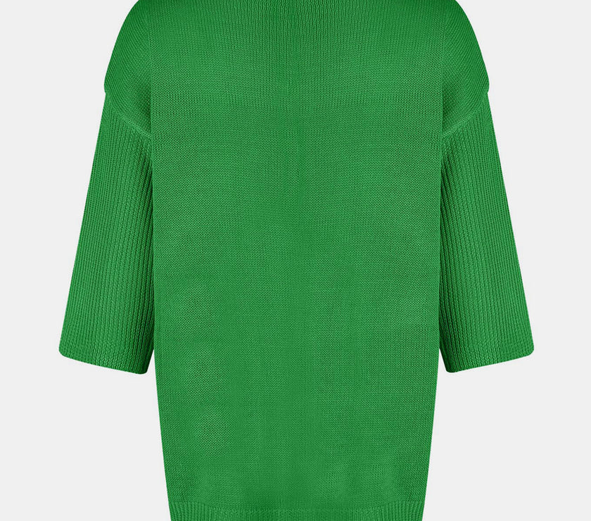 V-Neck Three-Quarter Sleeve Knit Top