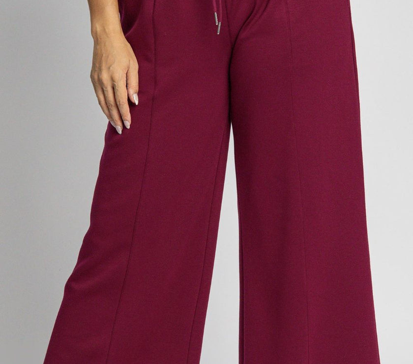 Umgee Full Size Drawstring Wide Leg Pants with Pockets