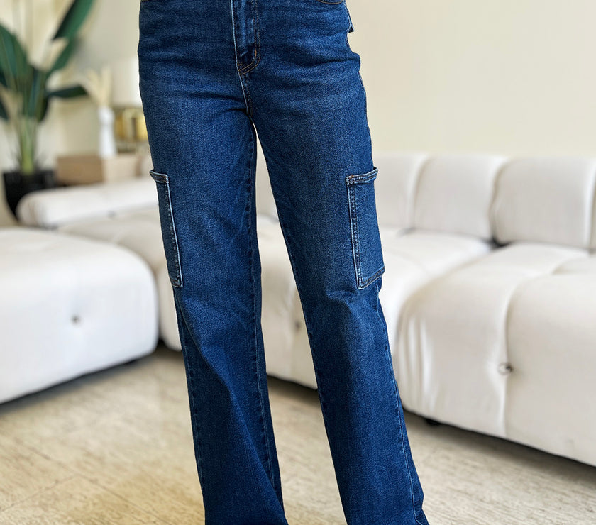 Judy Blue Full Size High Waist Cargo Jeans