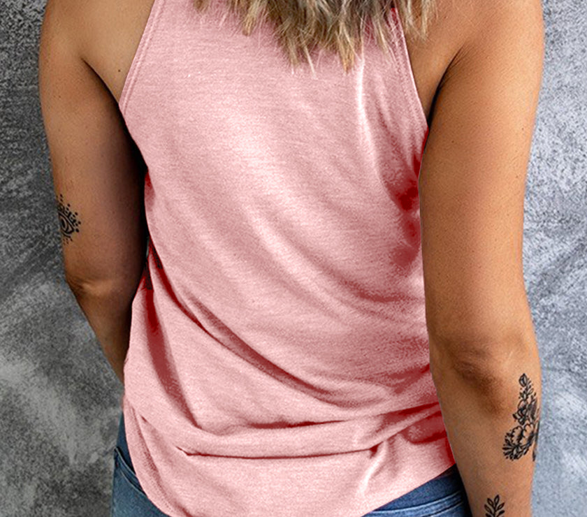 Color Block Grecian Neck Tank