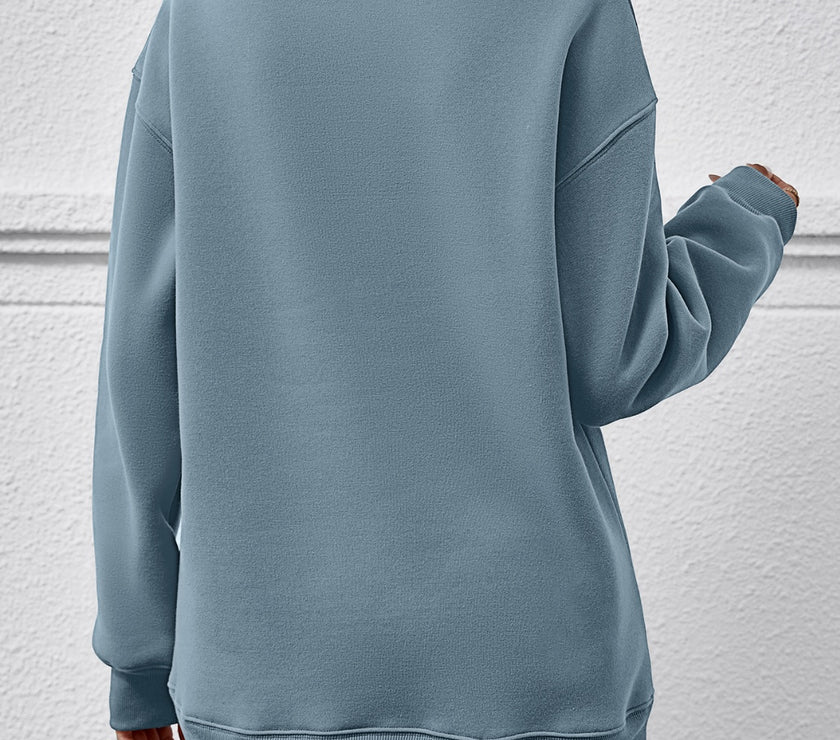 Christmas Tree Graphic Round Neck Sweatshirt