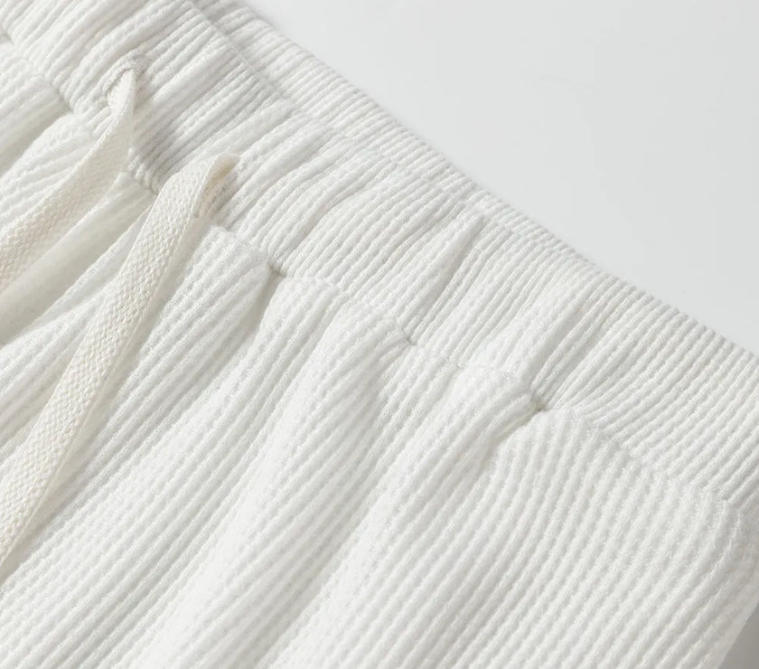 Round Neck Long Sleeve Top and Drawstring Pants Lounge Set