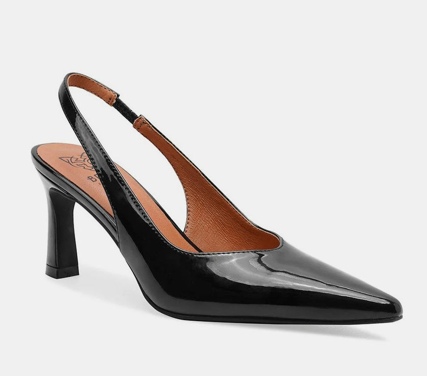 Beast Fashion Faux Leather Point Toe Slingback Pumps