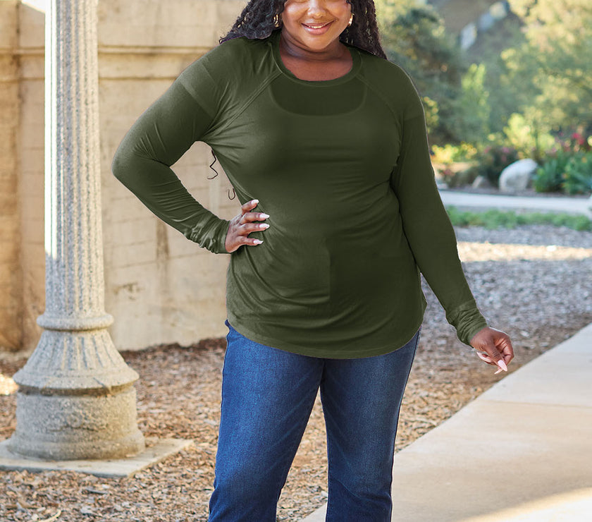 Basic Bae Full Size Round Neck Long Sleeve T-Shirt