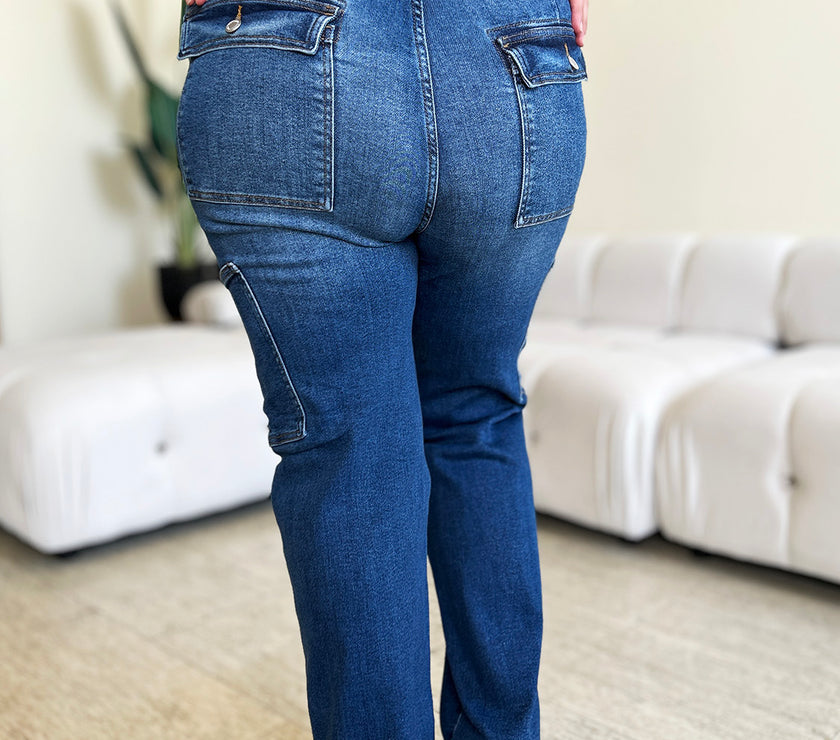 Judy Blue Full Size High Waist Cargo Jeans