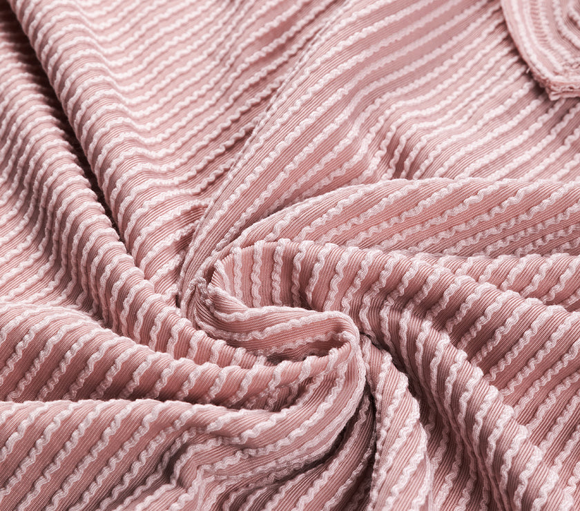 Texture V-Neck Long Sleeve Sweatshirt