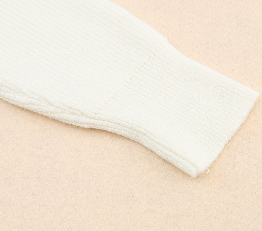 Ribbed Surplice Long Sleeve Sweater