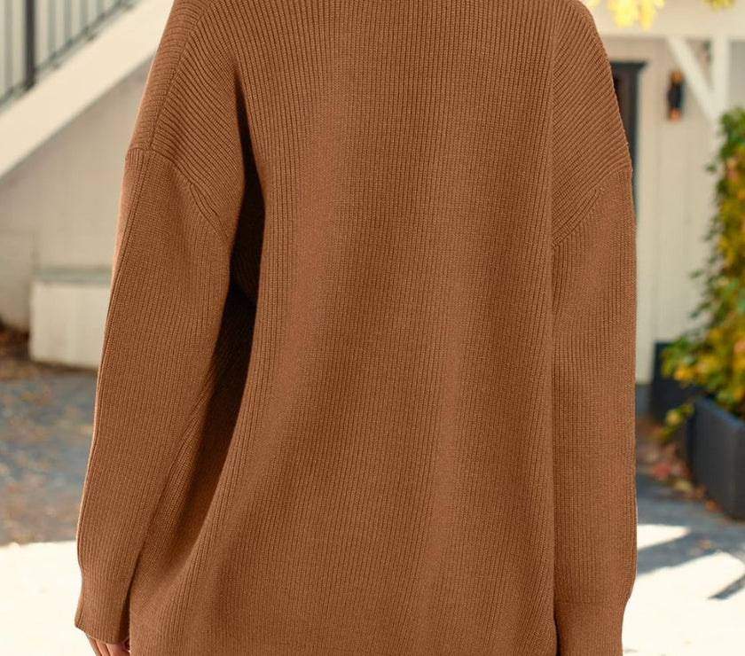 Button Down Long Sleeve Cardigan