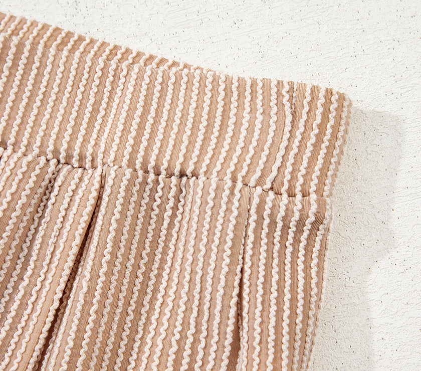 Jet Stream Corded Elastic High Waist Wrap Skort