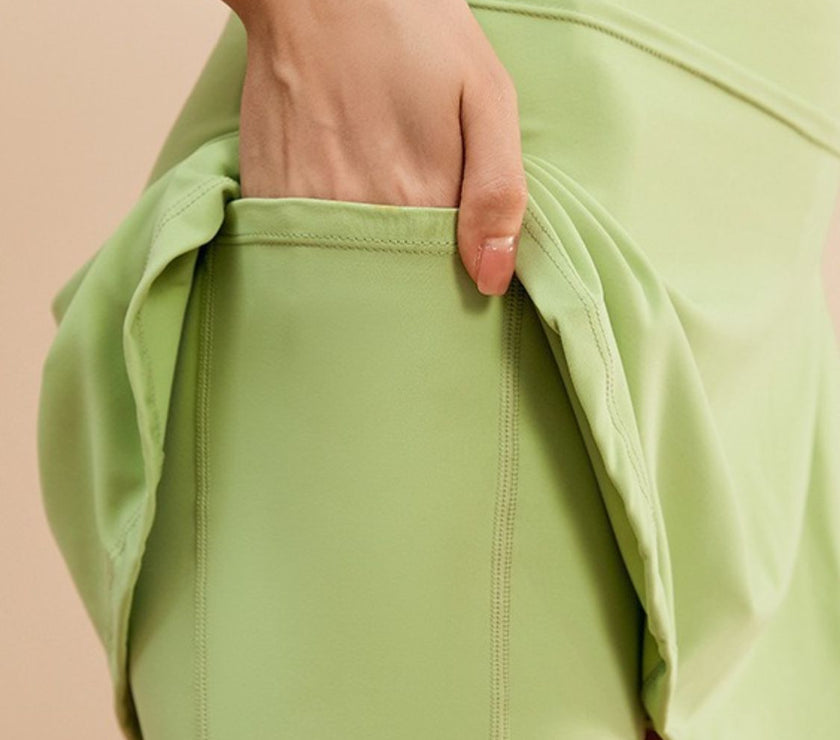 High Waist Active Skort with Pockets