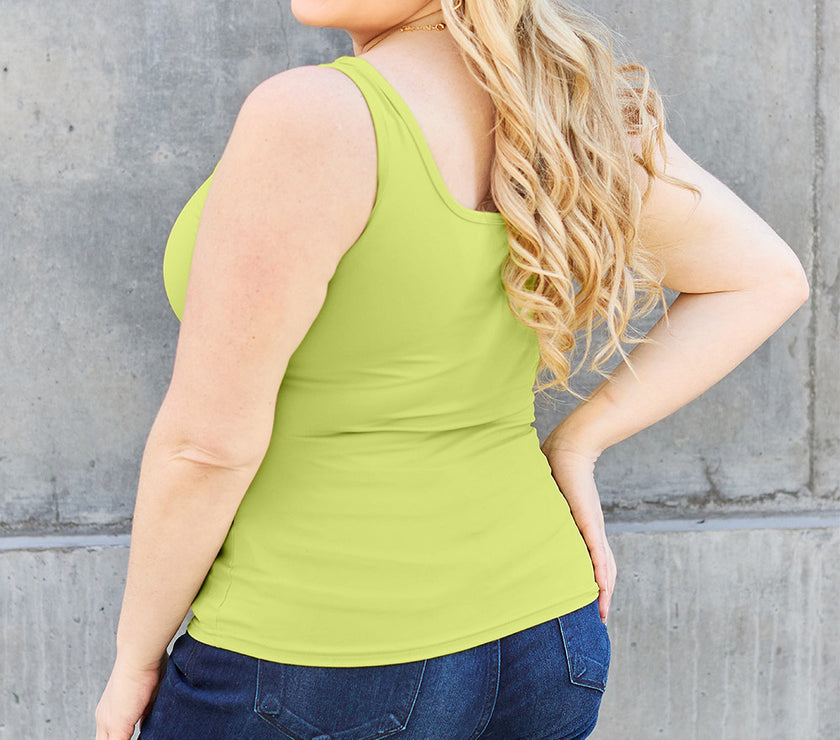 Basic Bae Full Size Square Neck Wide Strap Tank