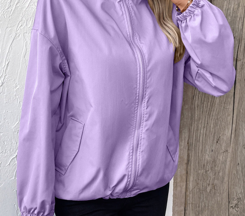 Ivy Lane Pocketed Zip Up Long Sleeve Jacket
