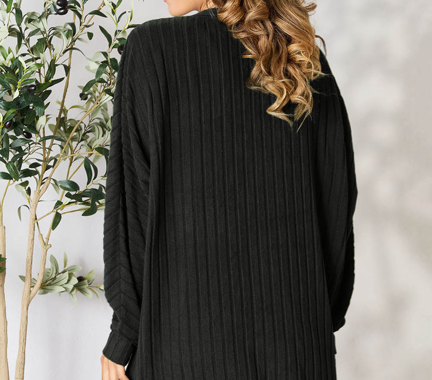 Basic Bae Full Size Ribbed Cocoon Cardigan