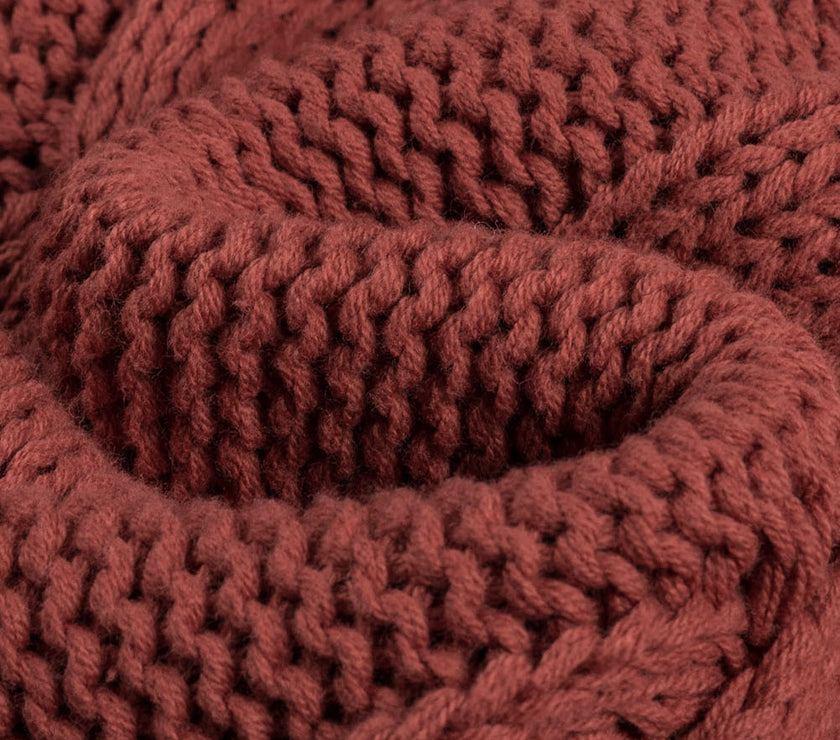 Cable-Knit Turtleneck Dropped Shoulder Sweater