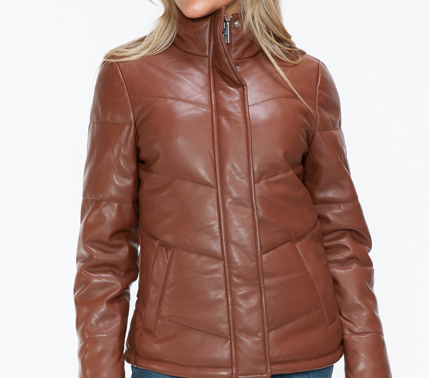 Snobbish Pocketed Zip Up Turtleneck Puffer Jacket