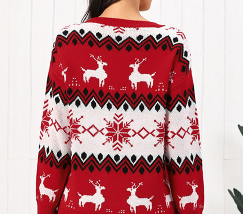 Reindeer Round Neck Sweater